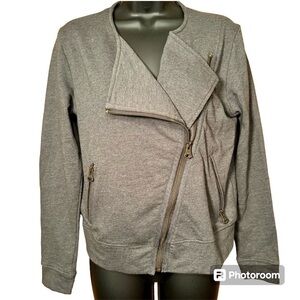 Banana Republic Grey Moto Jacket - Size petite small